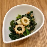 ほうれん草・ワカメ・ツナの胡麻味噌和え♪